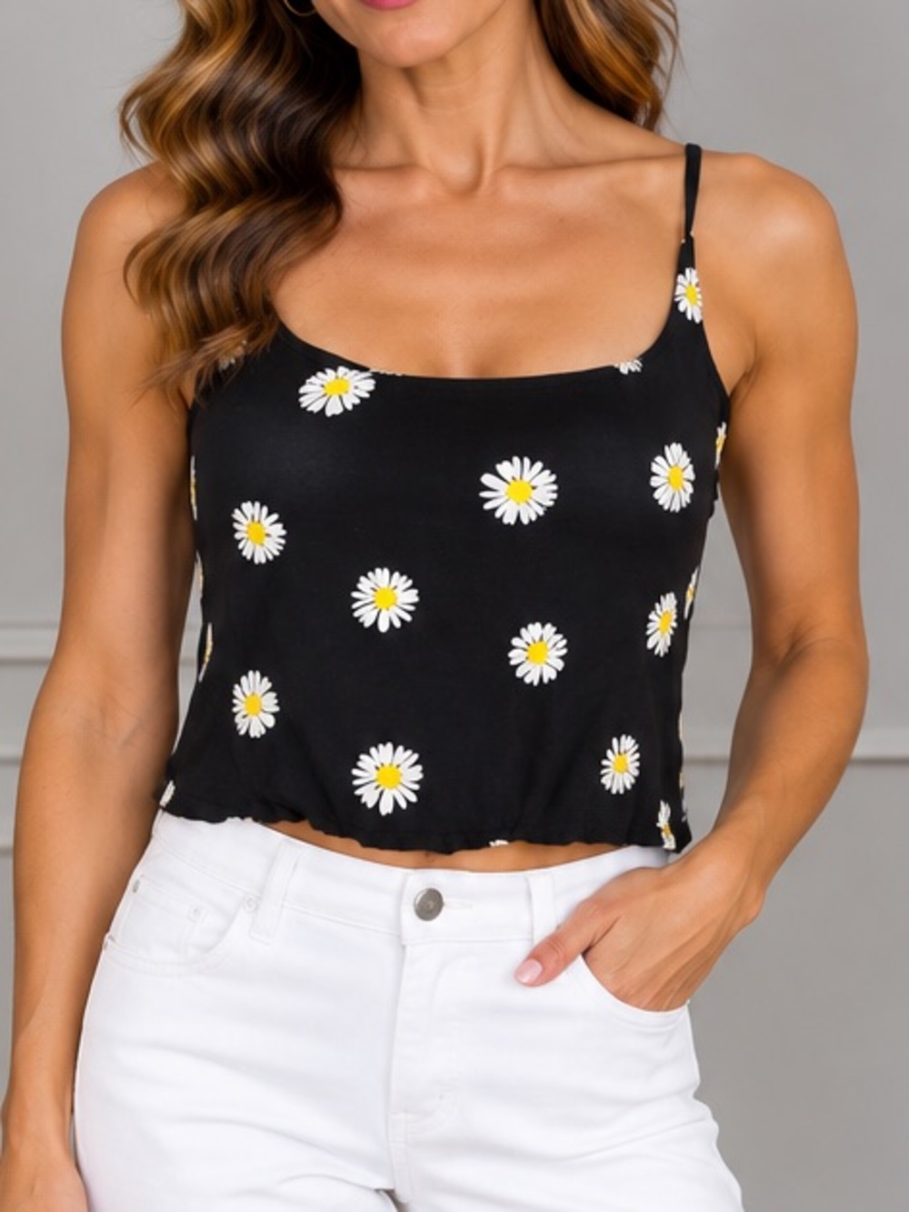 Brandy Melville Floral Cami Crop Top